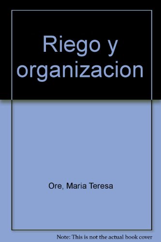 Beispielbild fr Riego y organizacion zum Verkauf von Books From California
