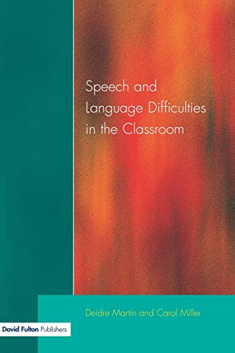 Beispielbild fr Speech and Language Difficulties in the Classroom zum Verkauf von Better World Books