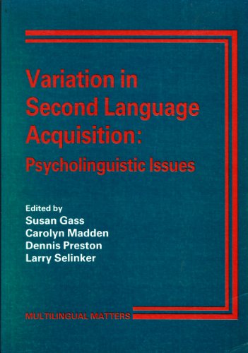9781853590276: Variation in Second Language Acquisition: Psycholinguistic Issues: 002 (Multilingual Matters)