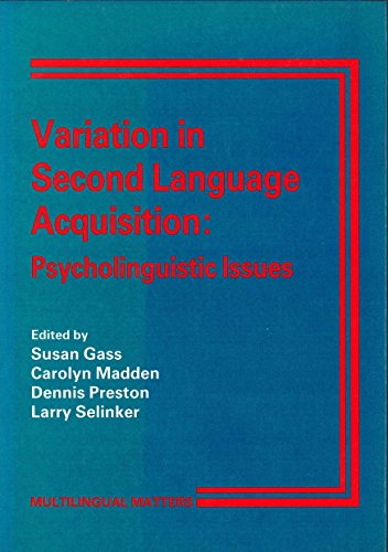 9781853590276: Variation in Second Language Acquisition: Psycholinguistic Issues (Multilingual Matters, 50)
