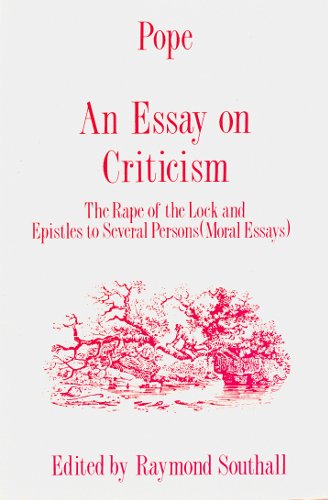 Beispielbild fr Essay on Criticism zum Verkauf von AwesomeBooks