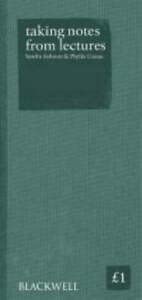 Imagen de archivo de Taking Notes from Lectures (Study Guides) a la venta por Reuseabook