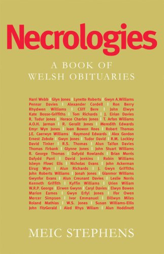 Stock image for Necrologies: A Book of Welsh Obituaries for sale by WorldofBooks