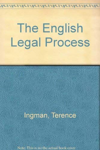 Stock image for The English Legal Process for sale by Goldstone Books