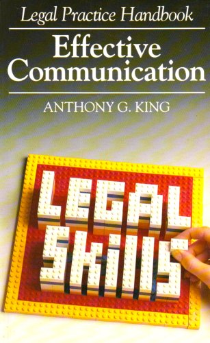 Beispielbild fr Legal Practice Handbook: Effective Communication (Legal Practice Handbooks) zum Verkauf von WorldofBooks