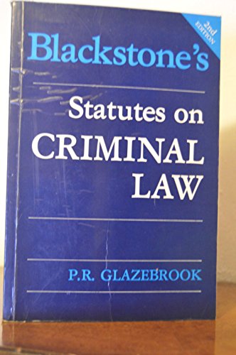 Beispielbild fr Blackstone's Statutes on Criminal Law (Blackstone's Statute Books) zum Verkauf von Goldstone Books