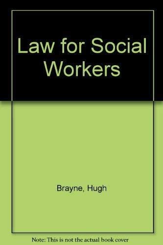 Beispielbild fr Law for Social Workers zum Verkauf von AwesomeBooks