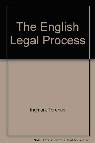 Stock image for The English Legal Process for sale by The London Bookworm