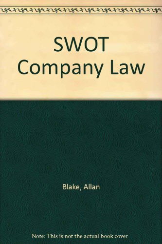 Imagen de archivo de SWOT Company Law a la venta por AwesomeBooks
