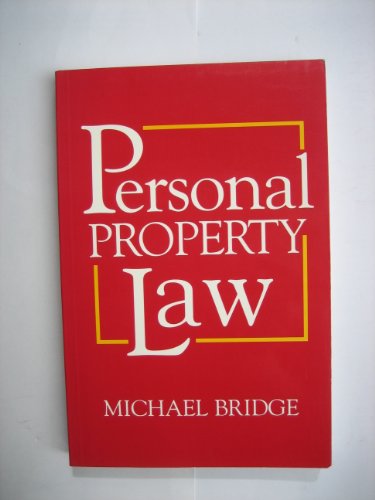 Beispielbild fr Personal Property Law zum Verkauf von AwesomeBooks