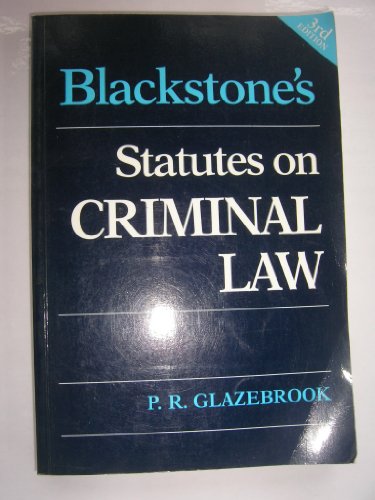 Beispielbild fr Blackstone's Statutes on Criminal Law (Blackstone's Statute Books) zum Verkauf von WorldofBooks