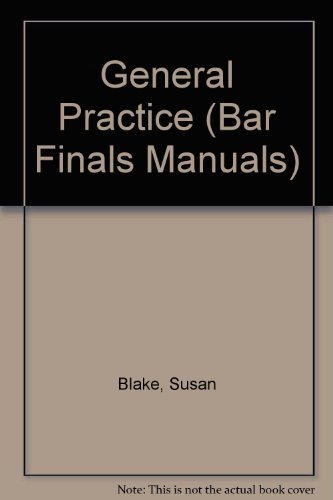 Inns of Court Bar Manuals: General Practice: 1993 / 1994 (Inns of Court School of Law Bar Manuals) (9781854313096) by Blake, Susan; Bobb-Semple, Colin; Coonan, Delia; Et Al