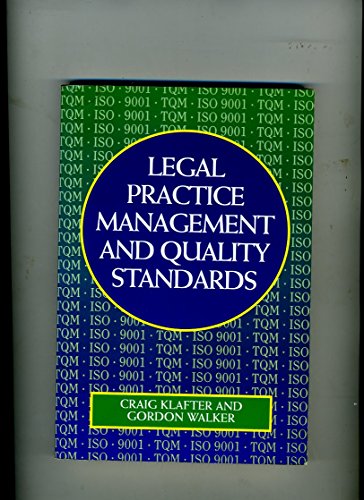 9781854313232: Legal Practice Management and Quality Standards