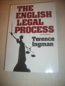 9781854313317: The English legal process