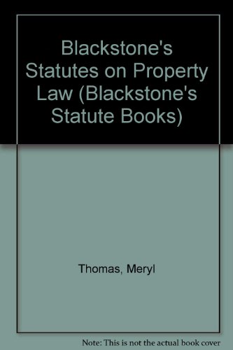 Stock image for Blackstone's Statutes on Property Law (Blackstone's Statute Books) for sale by Ergodebooks