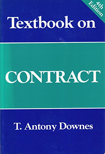 9781854314536: Textbook on Contract (Textbook S.)