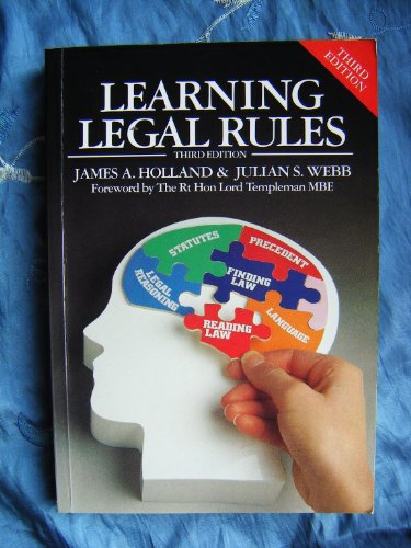 Stock image for Learning Legal Rules for sale by Goldstone Books