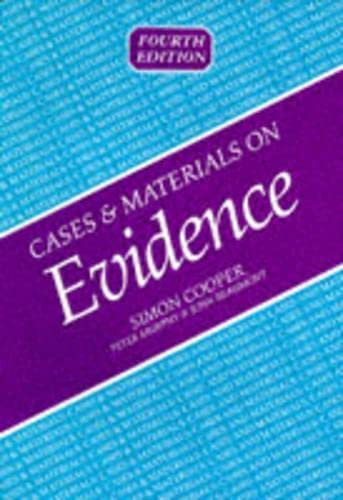 Imagen de archivo de Cases and Materials on Evidence a la venta por Better World Books Ltd