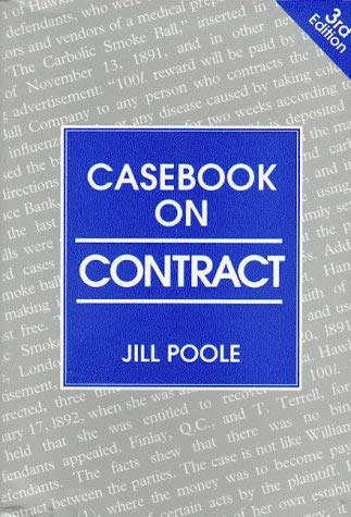 Casebook on Contract (9781854316448) by Poole LLB LLM, Jill