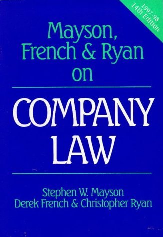 Imagen de archivo de Mayson, French and Ryan on Company Law a la venta por AwesomeBooks