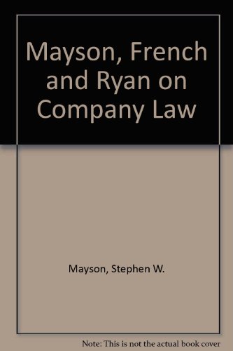 Stock image for Mayson, French and Ryan on Company Law for sale by AwesomeBooks