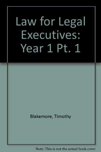 Beispielbild fr Year 1 (Pt. 1) (Law for Legal Executives) zum Verkauf von WorldofBooks