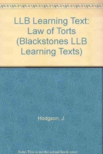 Beispielbild fr LLB Learning Text (Blackstones LLB Learning Texts) zum Verkauf von WorldofBooks