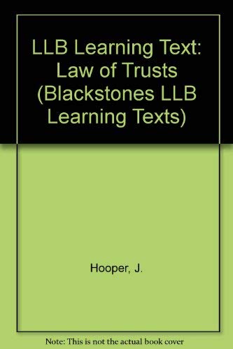 Beispielbild fr LLB Learning Text (Blackstones LLB Learning Texts) zum Verkauf von WorldofBooks