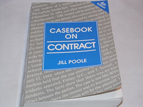 Casebook on Contract (9781854318770) by Jill-poole