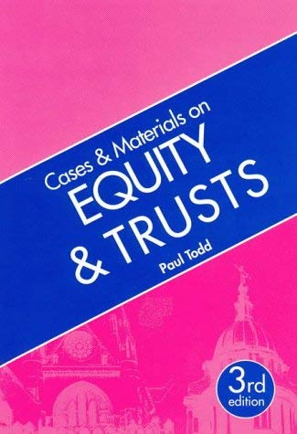 Beispielbild fr Cases and Materials on Equity and Trusts (Cases & materials) zum Verkauf von AwesomeBooks