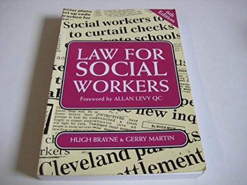Law for Social Workers (9781854318886) by Brayne BA, Hugh; Martin BA, Gerry; Levy QC, Allan