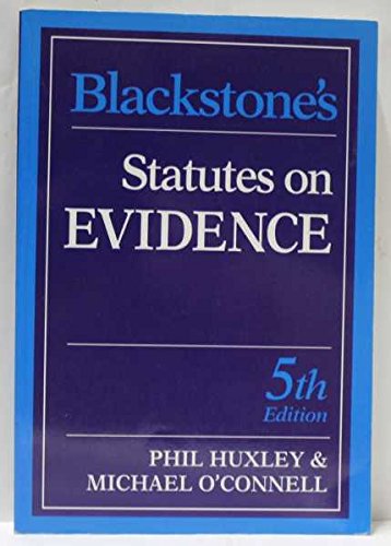 Beispielbild fr Blackstone's Statutes on Evidence (Blackstone's Statute Books) zum Verkauf von AwesomeBooks