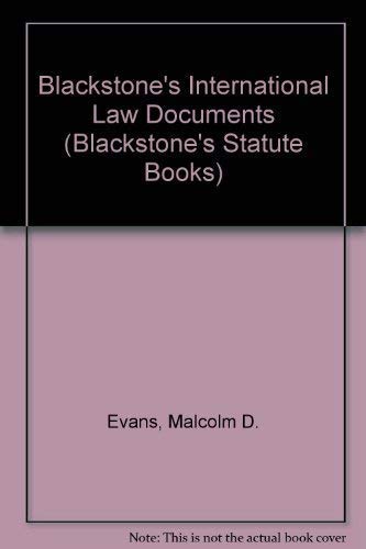 Stock image for Blackstone's Statutes on International Law Documents: 1999/2000 (Blackstone's Statute Books) for sale by HPB-Red