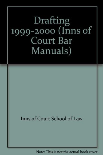 Stock image for Drafting (Inns of Court Bar Manuals) for sale by WorldofBooks