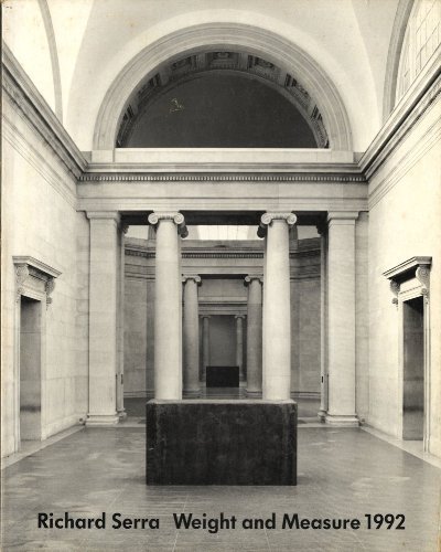 9781854371096: Richard serra weight