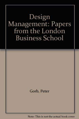 Stock image for Design Management: Papers from the London Business School for sale by Anybook.com