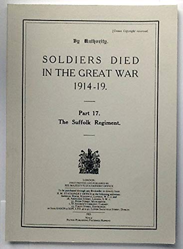 Stock image for Soldiers Died in the Great War 1914-19 for sale by CONTINENTAL MEDIA & BEYOND