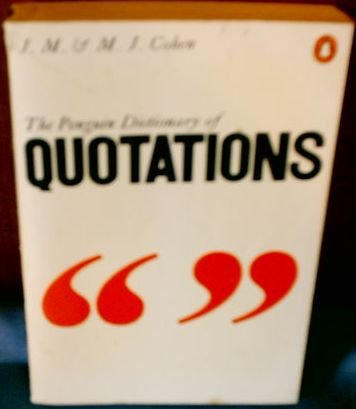 Imagen de archivo de Penguin Dictionary of Quotations a la venta por AwesomeBooks