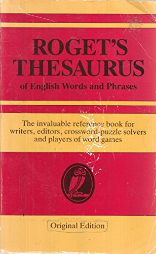 Imagen de archivo de Roget's Thesaurus of English Words and Phrases a la venta por Wonder Book