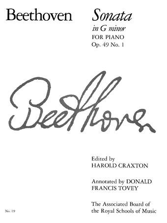 Imagen de archivo de Beethoven Piano Sonata in G Minor, Op. 49 No. 1: No. 19 (Signature S.) a la venta por Brit Books