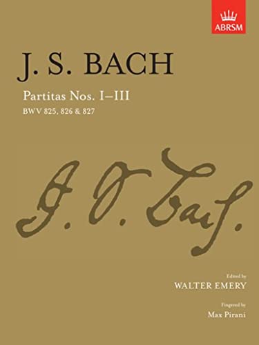 Beispielbild fr Partitas Nos.I-III. [1-3] BWV825-827. zum Verkauf von Travis & Emery Music Bookshop ABA