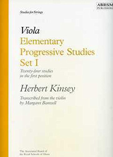 9781854725271: Elementary progressive studies: viola set 1