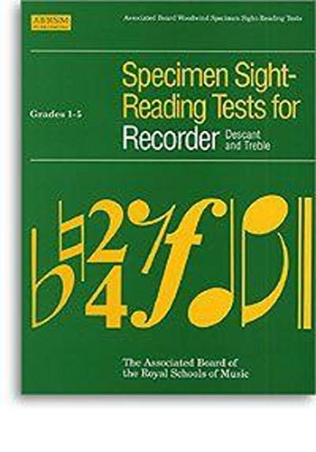 Beispielbild fr Specimen Sight-Reading Tests for Recorder, Grades 1-5 (ABRSM Sight-reading) zum Verkauf von WorldofBooks