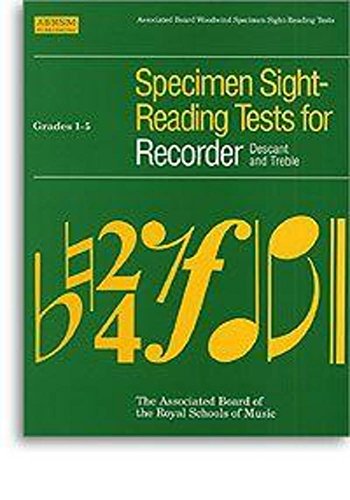 Stock image for Specimen Sight-Reading Tests for Recorder, Grades 1-5 (ABRSM Sight-reading) for sale by WorldofBooks