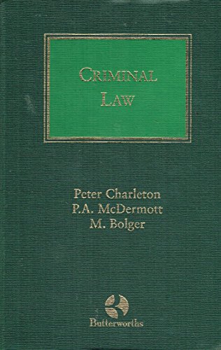 Beispielbild fr Irish Criminal Law (Butterworths Irish Law Library) zum Verkauf von Pigeonhouse Books, Dublin