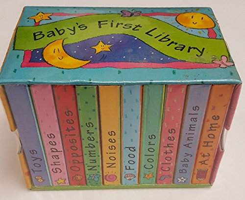 Baby's First Library 10 Book Set (Food, At Home, Colors, Baby Animals, Toys, Clothes, Noises, Shapes, Opposites, Numbers) (9781854793997) by [???]