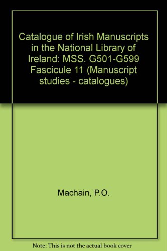 9781855001350: MSS. G501-G599 (Fascicule 11) (Manuscript studies - catalogues)
