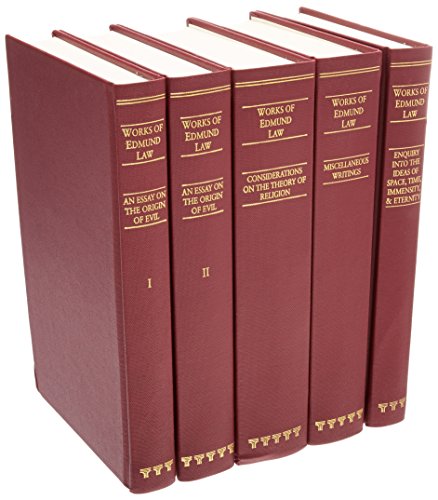 The Collected Works of Edmund Law. 5 volumes. - Law, Edmund; Nuovo, Victor (ed. & intro.)