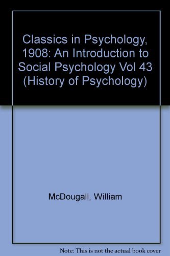 9781855066939: An Introduction to Social Psychology (Vol 43) (History of Psychology)