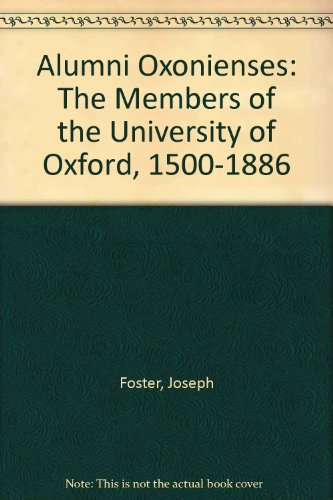 9781855068438: University of Oxford, 1500-1886: The Members of the University of Oxford, 1500-1886